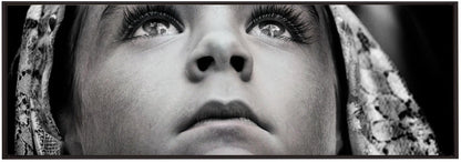 Artwork- Girl with Sardinian traditional veil-36X24inches-In Black Floating Frame