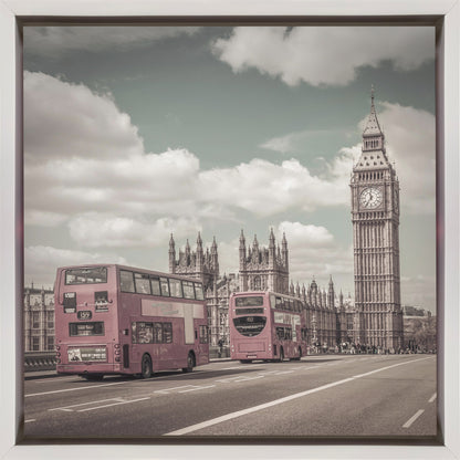  Typical London | urban vintage style Wall Artwork In Black Floating Frame