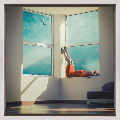 Artwork room with a view24X24inches- Black Frame