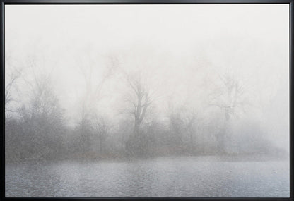 Artwork- Misty landscape-20X16inches-In White Floating Frame