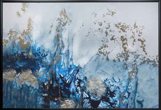   Gently Drifting Wall Artwork In Black Floating Frame