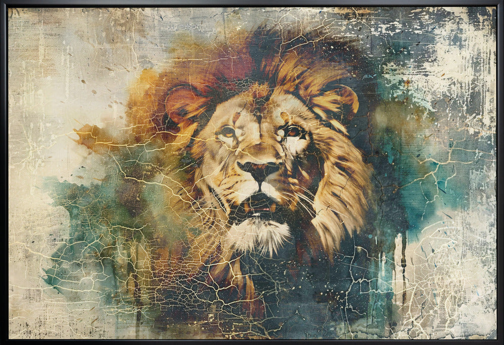 Wall art Lion Animal Vintage Art Illustration Wallart 06