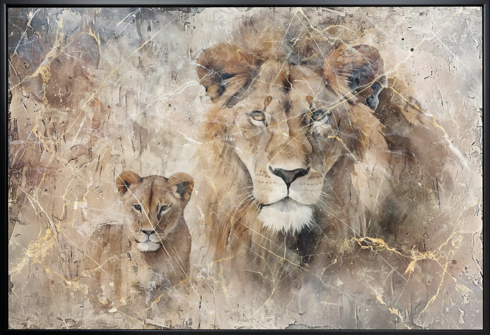 Wall art Lion Animal Vintage Art Illustration Wallart 08