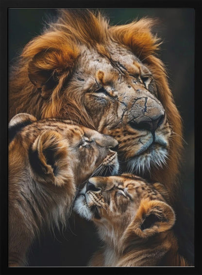 Wall art Poster Lion Family 2