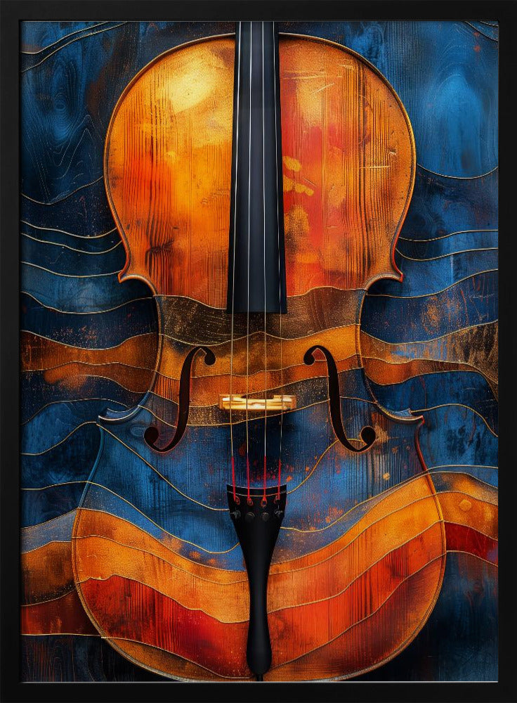 Music Violin 6- -Music Poster Wall Artwork Gallery Wrapped (Ready to Hang)