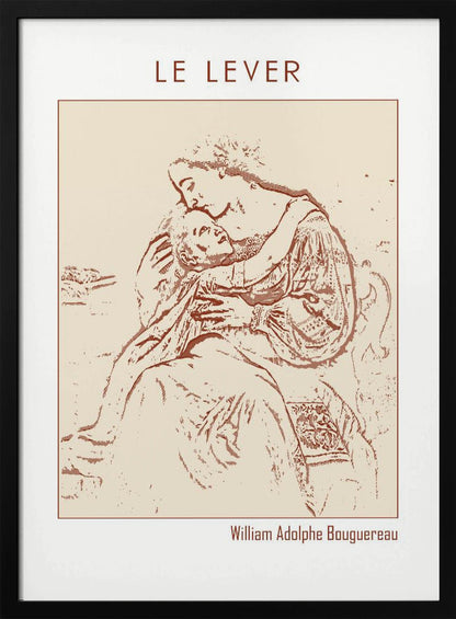 canvas prints Line Art Minimalist – Le Lever (1865)24X36inches- White Frame