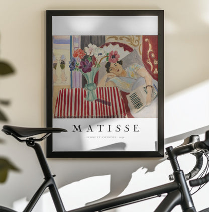 Artwork Femme Et Anémones Matisse 16X20-inches