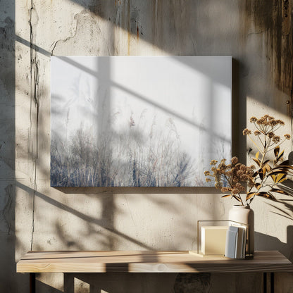 Artwork- Landscape of reeds and grass-36X24inches-In White Floating Frame