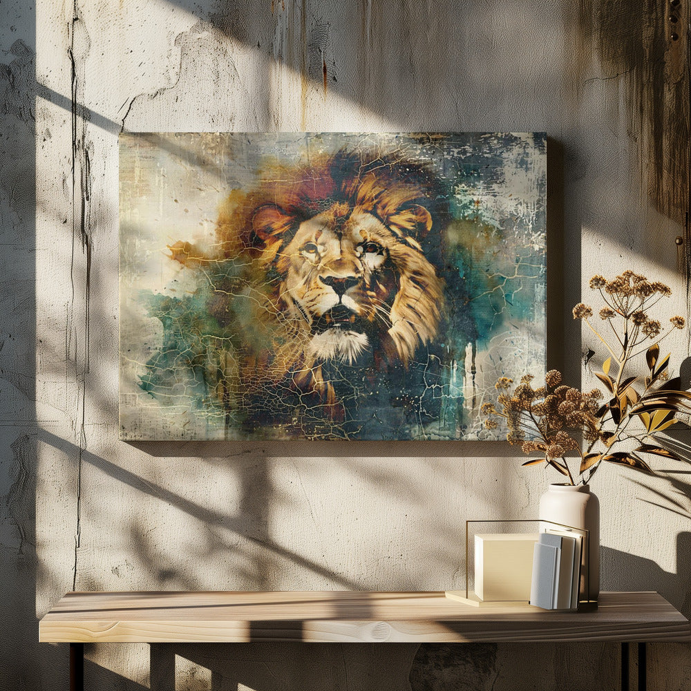 Wall art Lion Animal Vintage Art Illustration Wallart 06