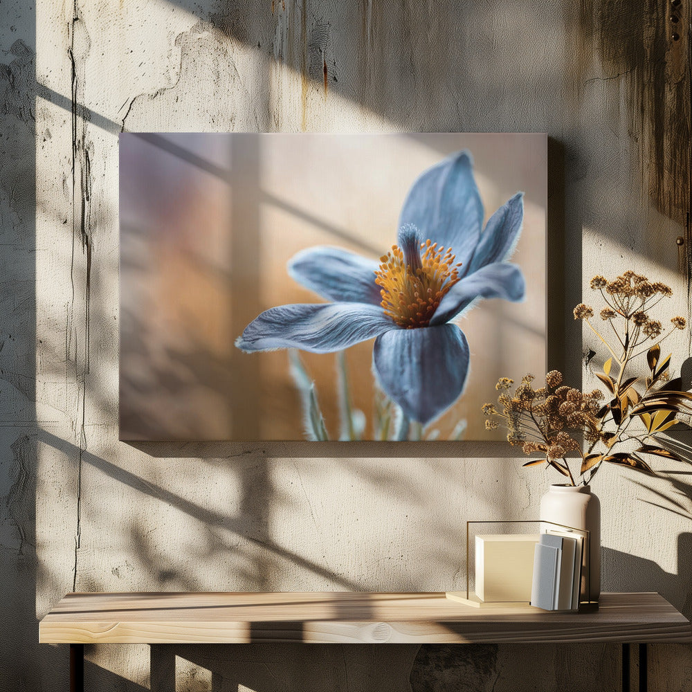 Artwork Pasque. Floral48X36inches- Black Frame