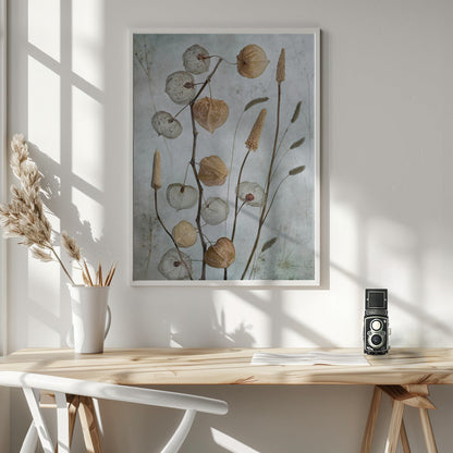  Lanterns* Wall Artwork In White Floating Frame