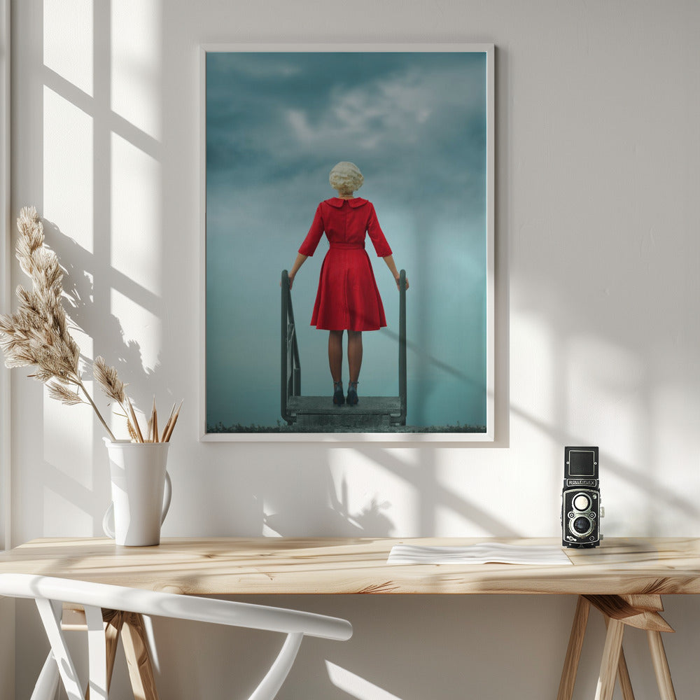  Wait for Tommorrow Wall Artwork In White Floating Frame