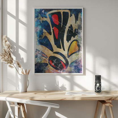  The abstraction Wall Artwork In White Floating Frame