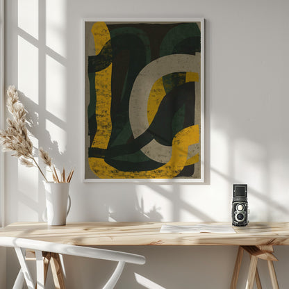  Jungle At Day Wall Artwork In White Floating Frame