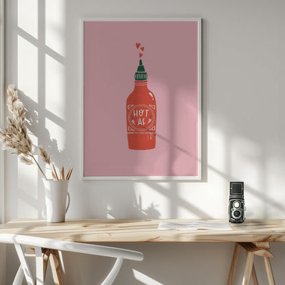  Hot Af Wall Artwork In White Floating Frame