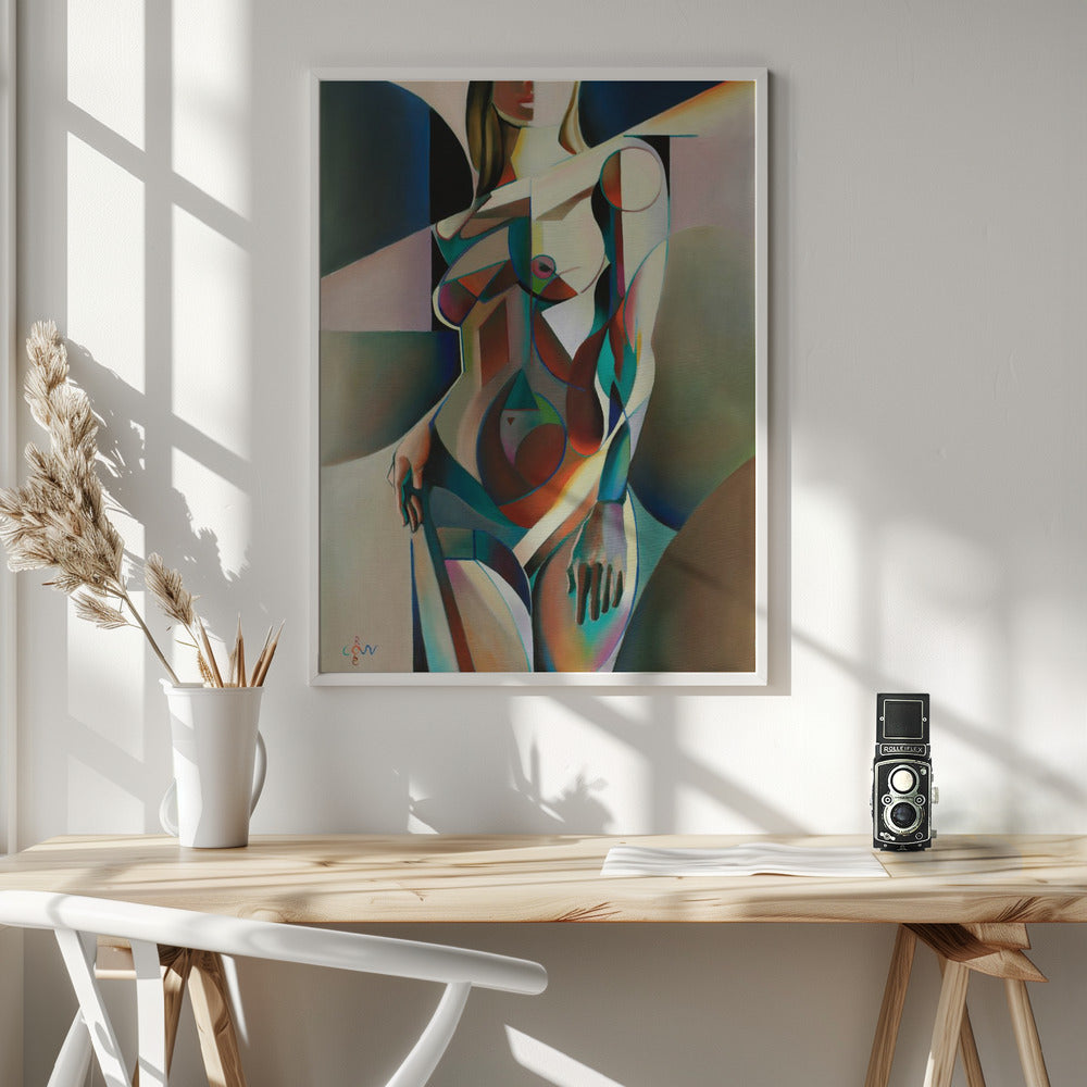  Neo Deco - 04-07-23 Wall Artwork In White Floating Frame