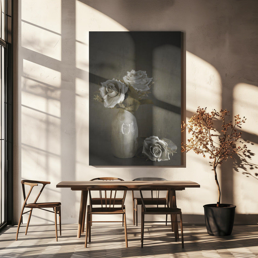  Softened Wall Artwork In White Floating Frame