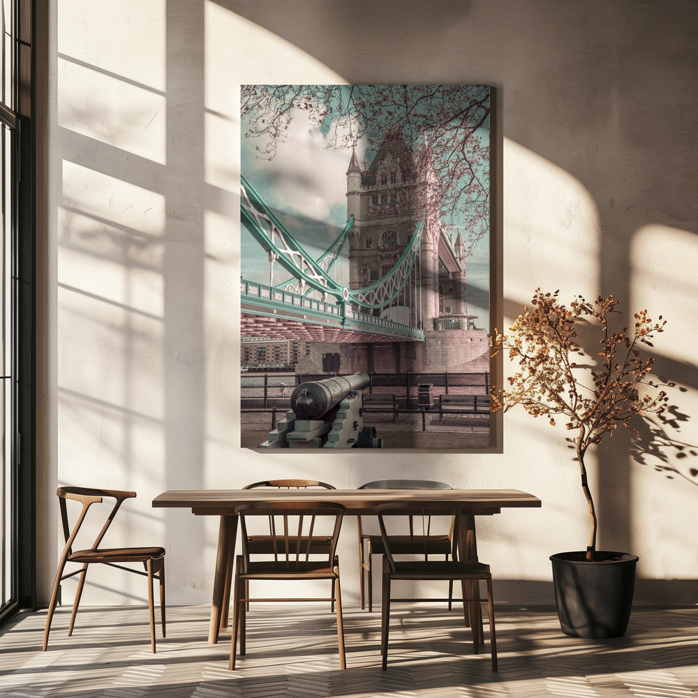 Wall art LONDON Tower Bridge in Detail | urban vintage style