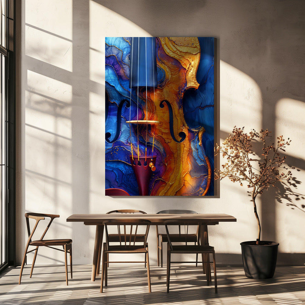 Music Violin 2--Poster Music Wall Artwork Gallery Wrapped (Ready to Hang)