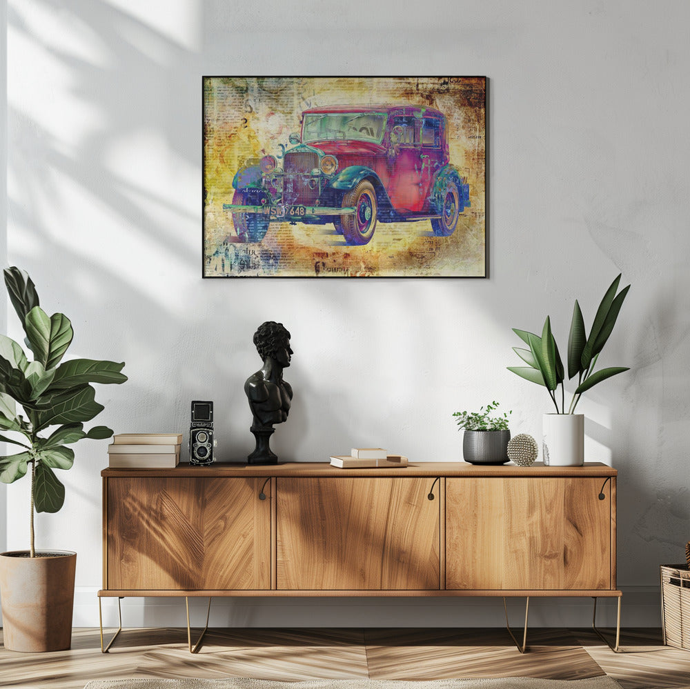 Wall art Vintage car 4