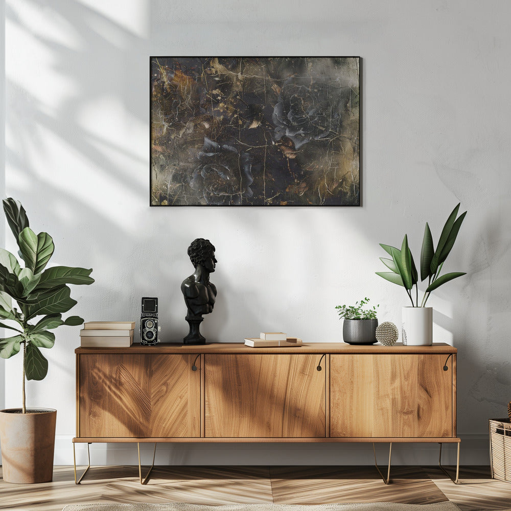  Flowers Floral Art Illustration 03 Wall Artwork In White Floating Frame