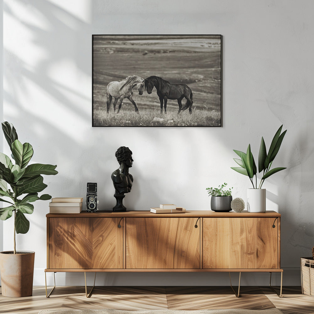 Artwork close encounter48X36inches- White Frame