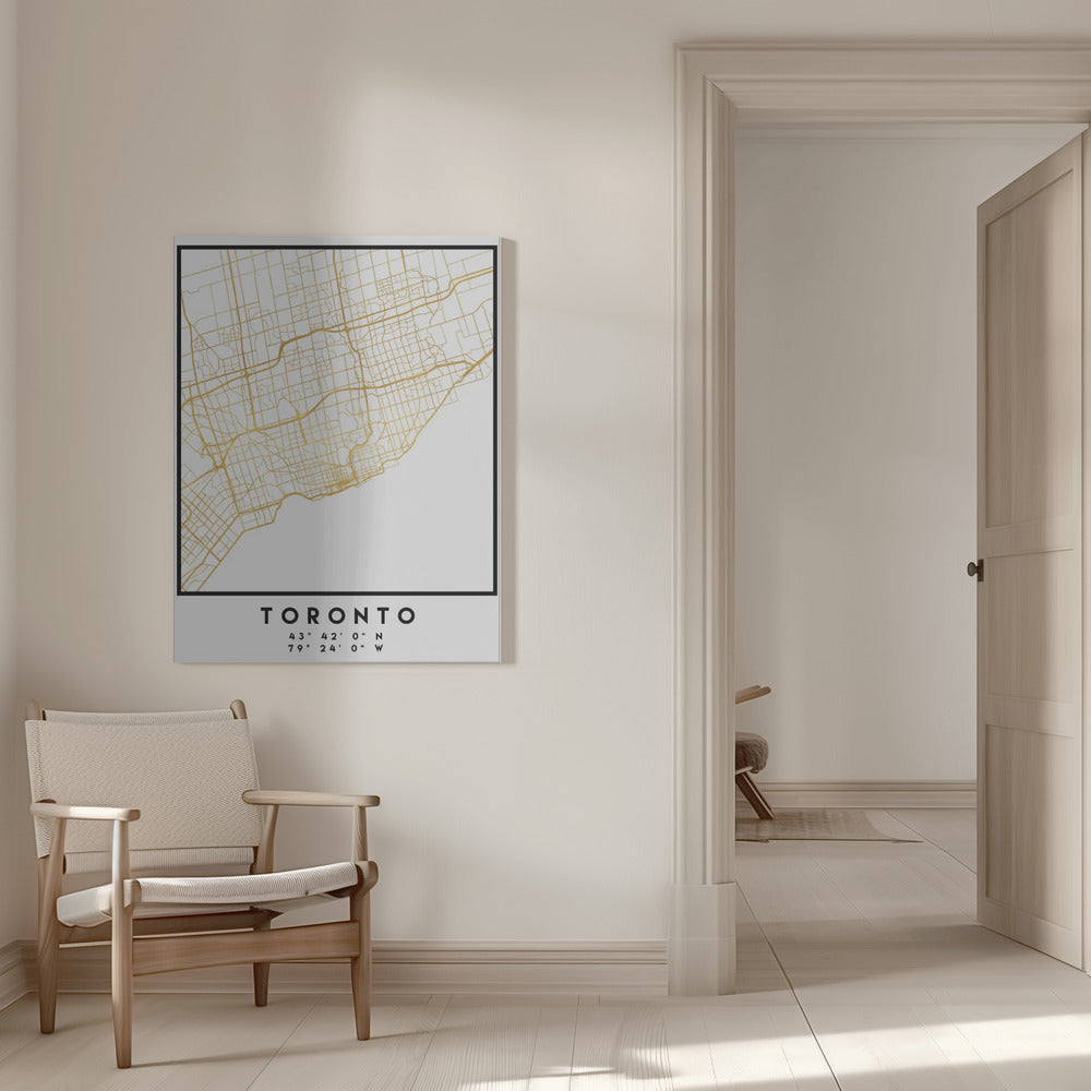 1 Maps 16-Wall Art In White Floating Frame-16X20inches