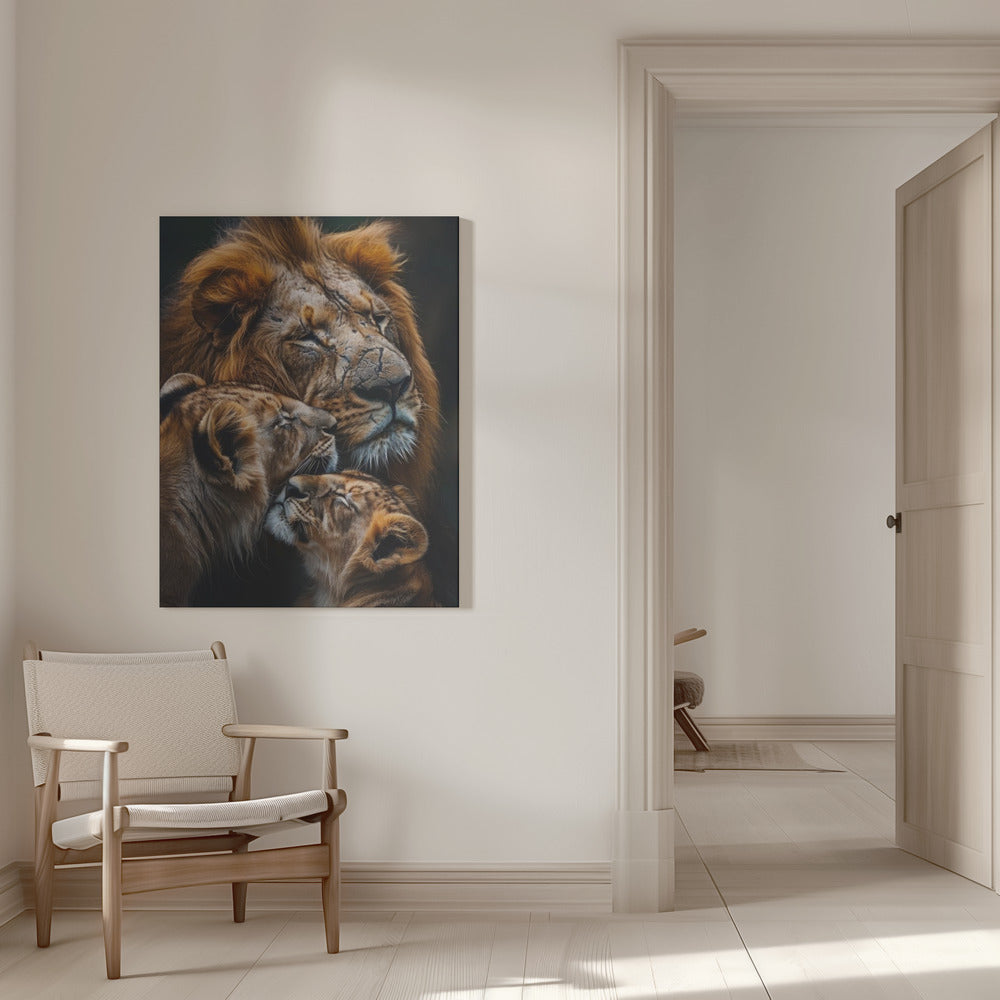 Wall art Poster Lion Family 2