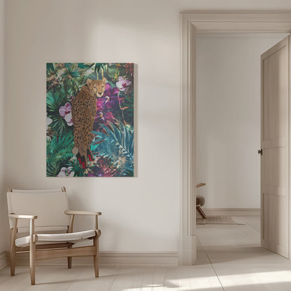 Wall art Tropical Floral Jungle - Cheetah in heels