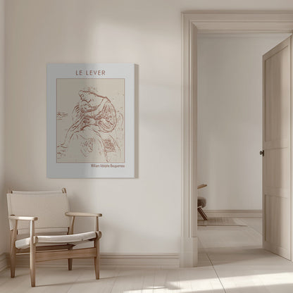 canvas prints Line Art Minimalist – Le Lever (1865)16X20inches- White Frame