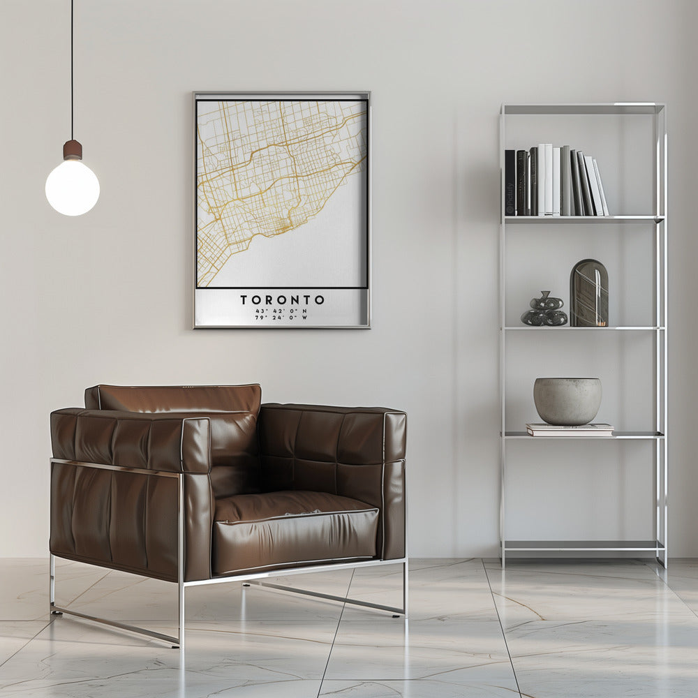 1 Maps 16-Wall Art In Black Floating Frame-16X20inches