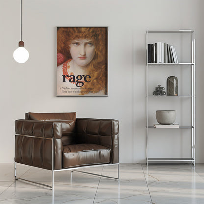canvas prints Rage Girl16X20inches- Black Frame