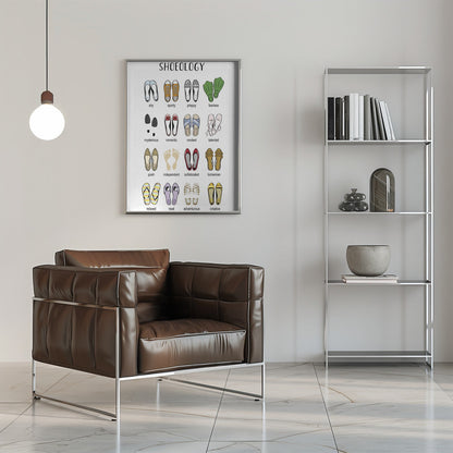 canvas prints Shoelogy chart16X20inches- Black Frame