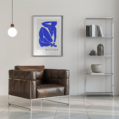 Artwork  Nudo Blu III 1952 Boarder -inches