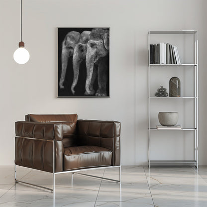 Artwork Nature\'s great masterpiece, an elephant; the only harmless great thing ...16X20inches- Black Frame