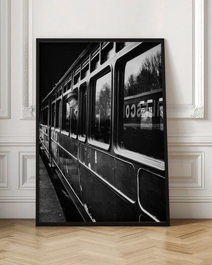 Artwork- The Goodbye Girl ....leaving-24X36inches-In White Floating Frame