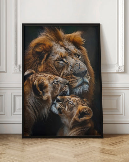 Wall art Poster Lion Family 2