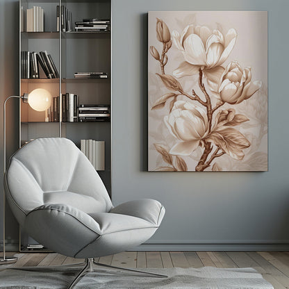  Beige Flowers 2 Wall Artwork 0