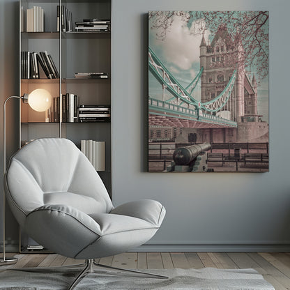 Wall art LONDON Tower Bridge in Detail | urban vintage style