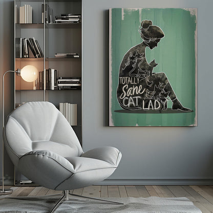canvas prints Totally Sane Cat Ladyinches- 