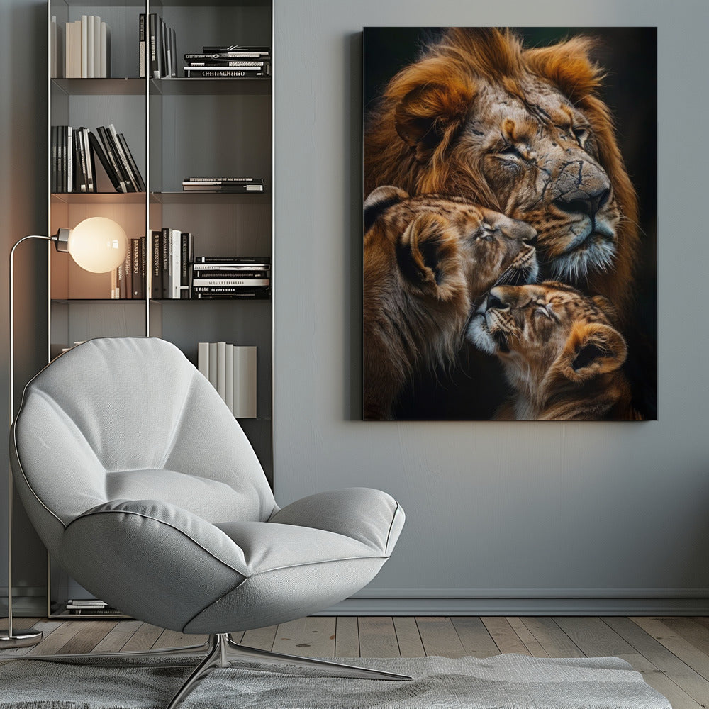 Wall art Poster Lion Family 2