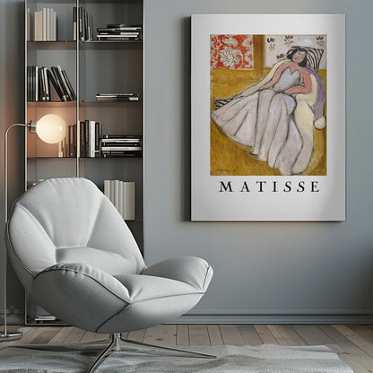 Artwork  Jeune Femme à La Pelisse Blanche 36X48-inches