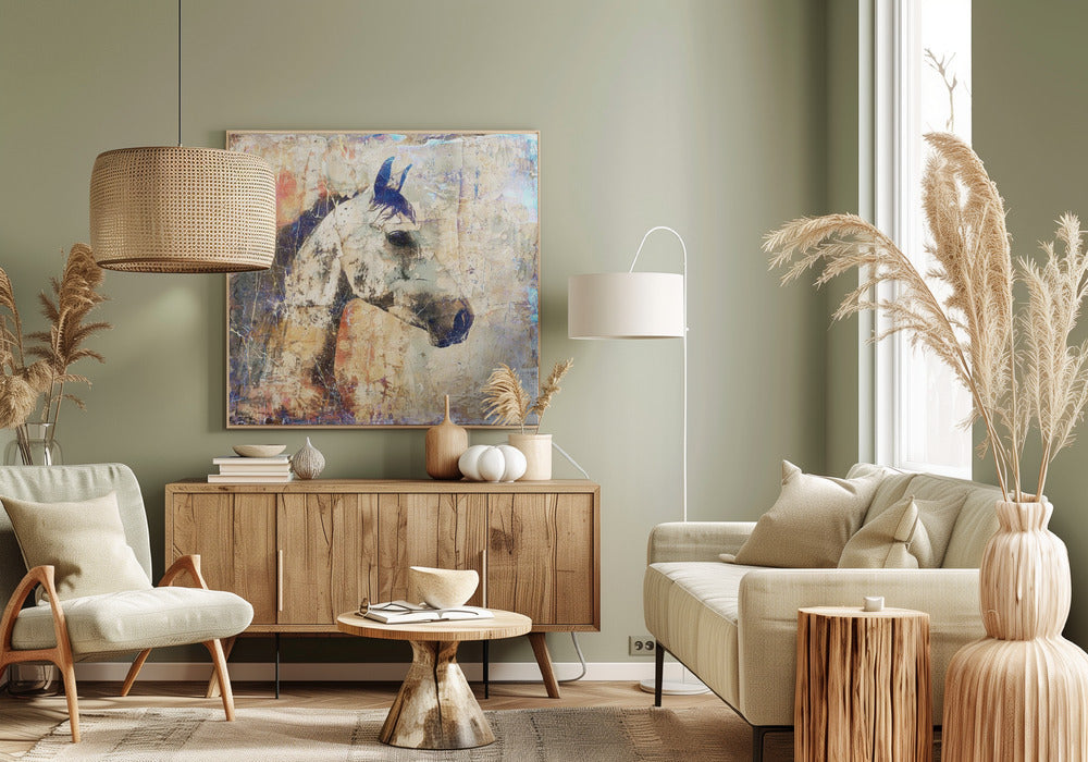 Wall art Horse Vintage Art Illustration 04