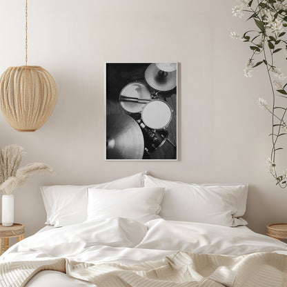 Artwork- Drums-16X20inches-In White Floating Frame