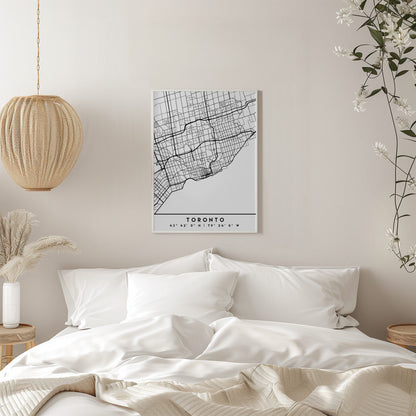 Black Maps 89 Canvas Print