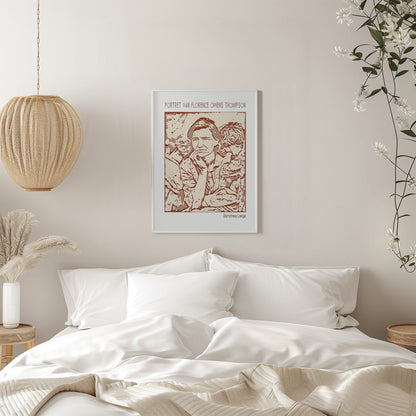 canvas prints Line Art Minimalist – Portret Van Florence Owens Thompson – Dorothea Langeinches- 