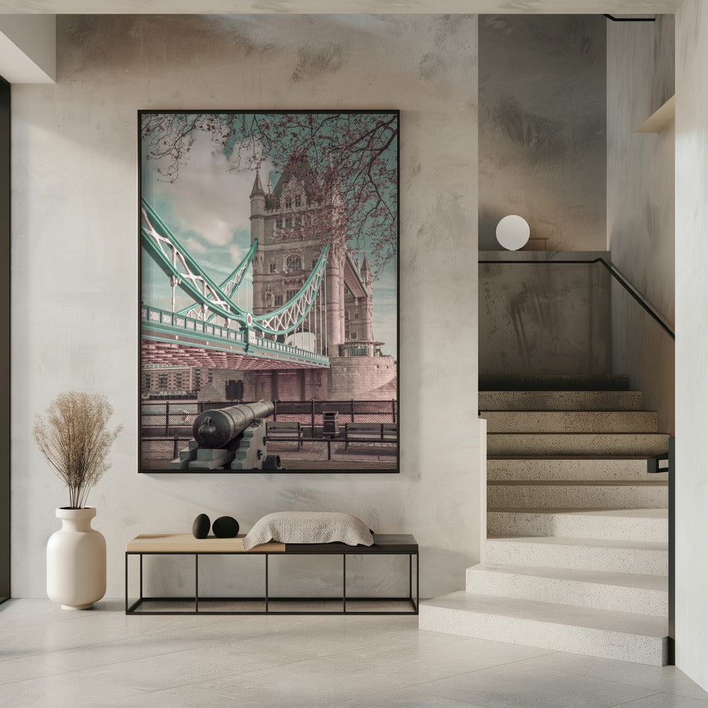 Wall art LONDON Tower Bridge in Detail | urban vintage style