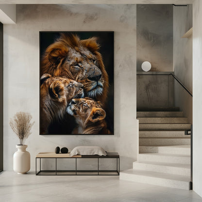 Wall art Poster Lion Family 2