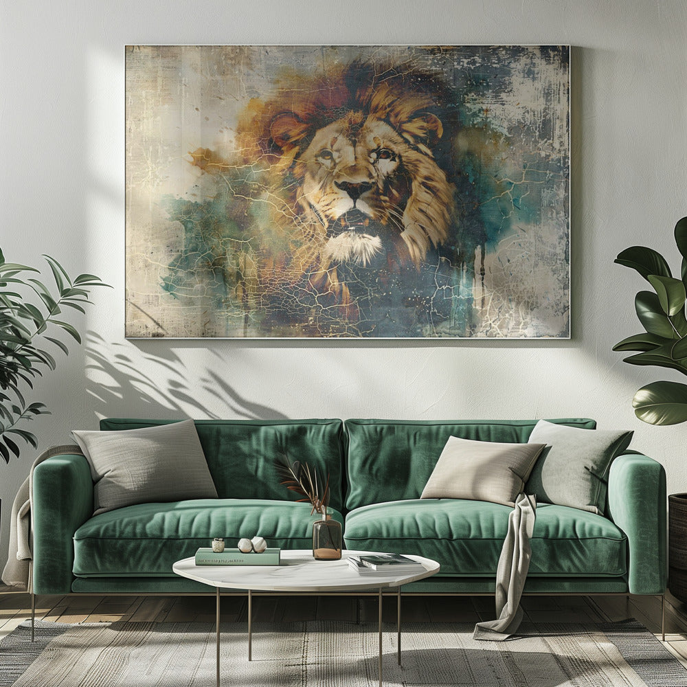 Wall art Lion Animal Vintage Art Illustration Wallart 06