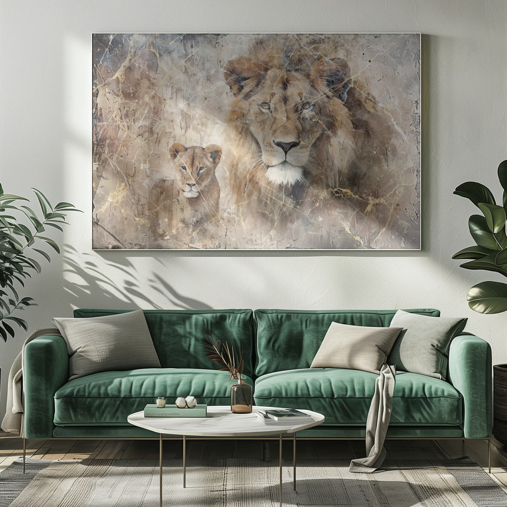 Wall art Lion Animal Vintage Art Illustration Wallart 08